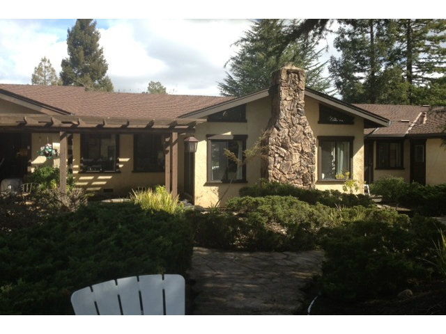 351 Ridgeway Road Woodside, CA 94062 - Photo 3 of 19 a front view of house with yard and green space