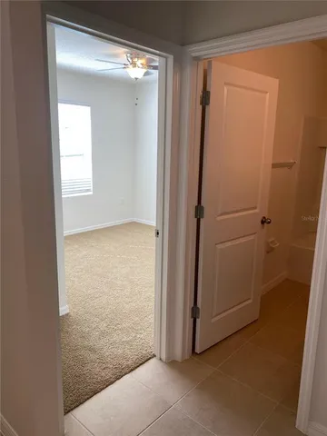 view of a room with door
