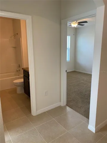 a view of a bathroom with toilet