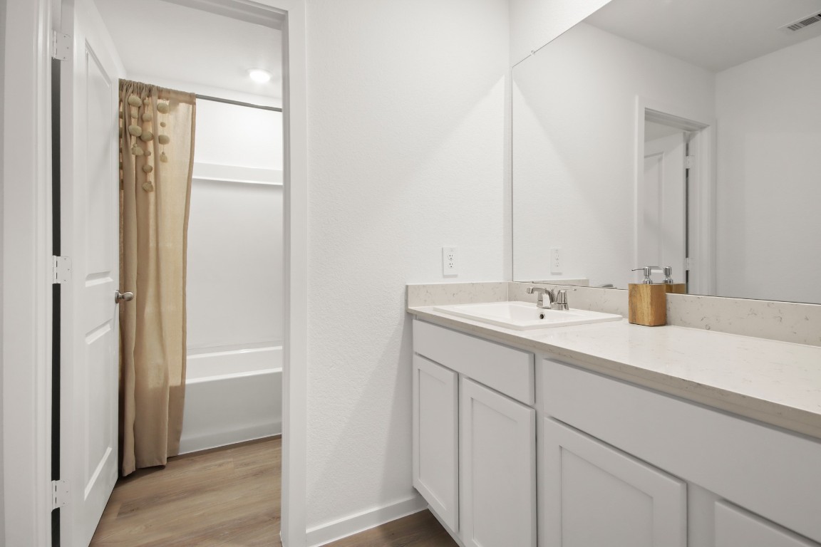 540 Wax Myrtle Way Hockley, TX 77447 - Photo 18 of 25 a bathroom with a sink and a mirror