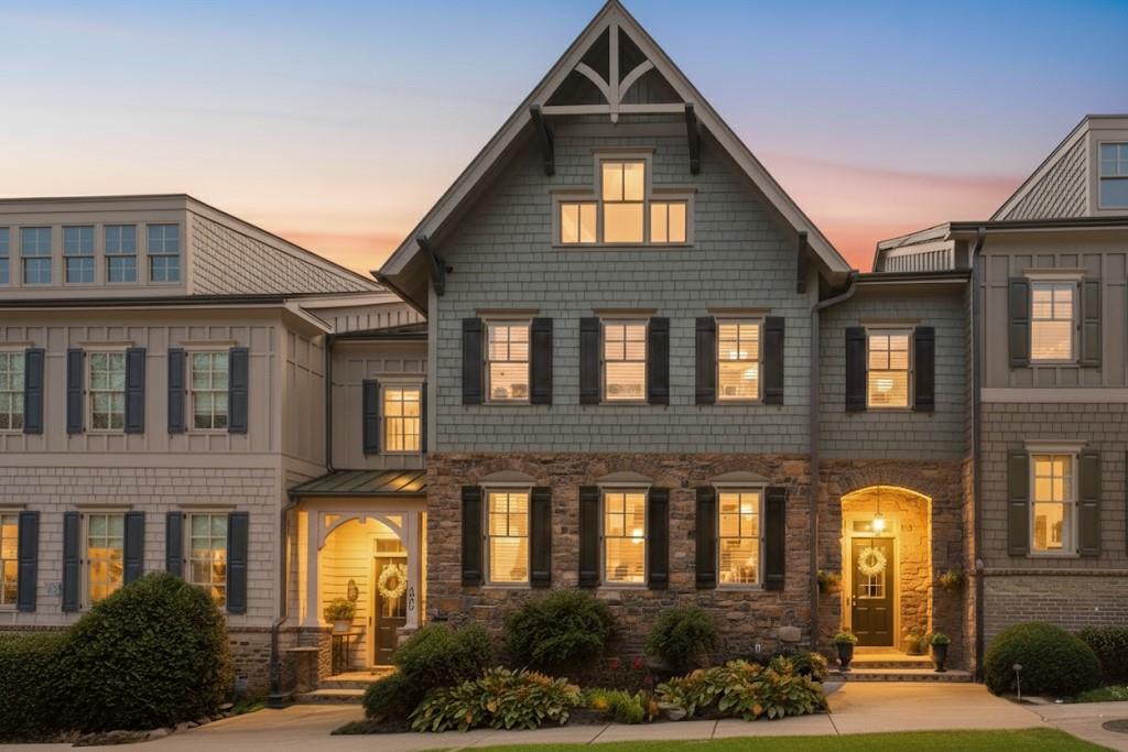 a front view of a house