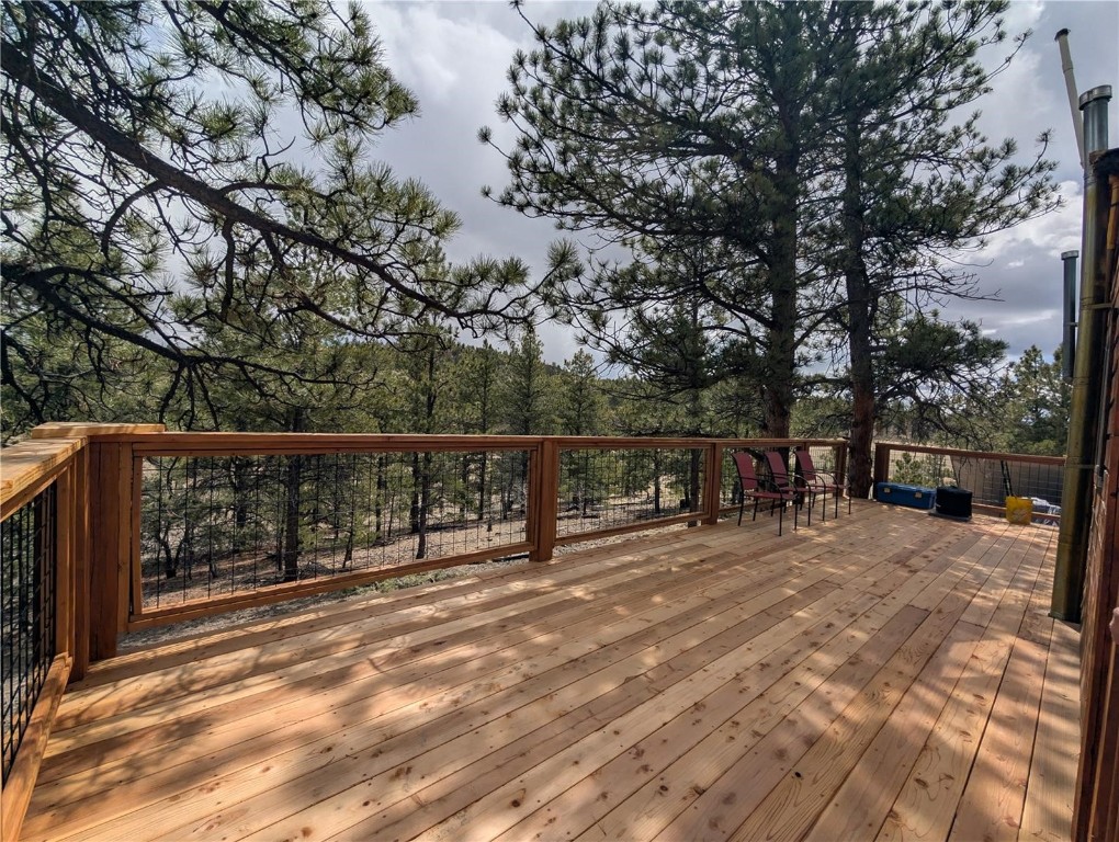 2117 Badger Creek Road Hartsel, CO 80449 - Photo 32 of 46 a view of a dinning table and chairs in the roof