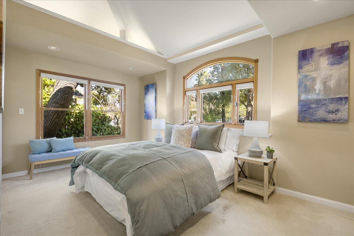 1034 Parma Way Los Altos, CA 94024 - Photo 32 of 49 a bedroom with a bed and a large window