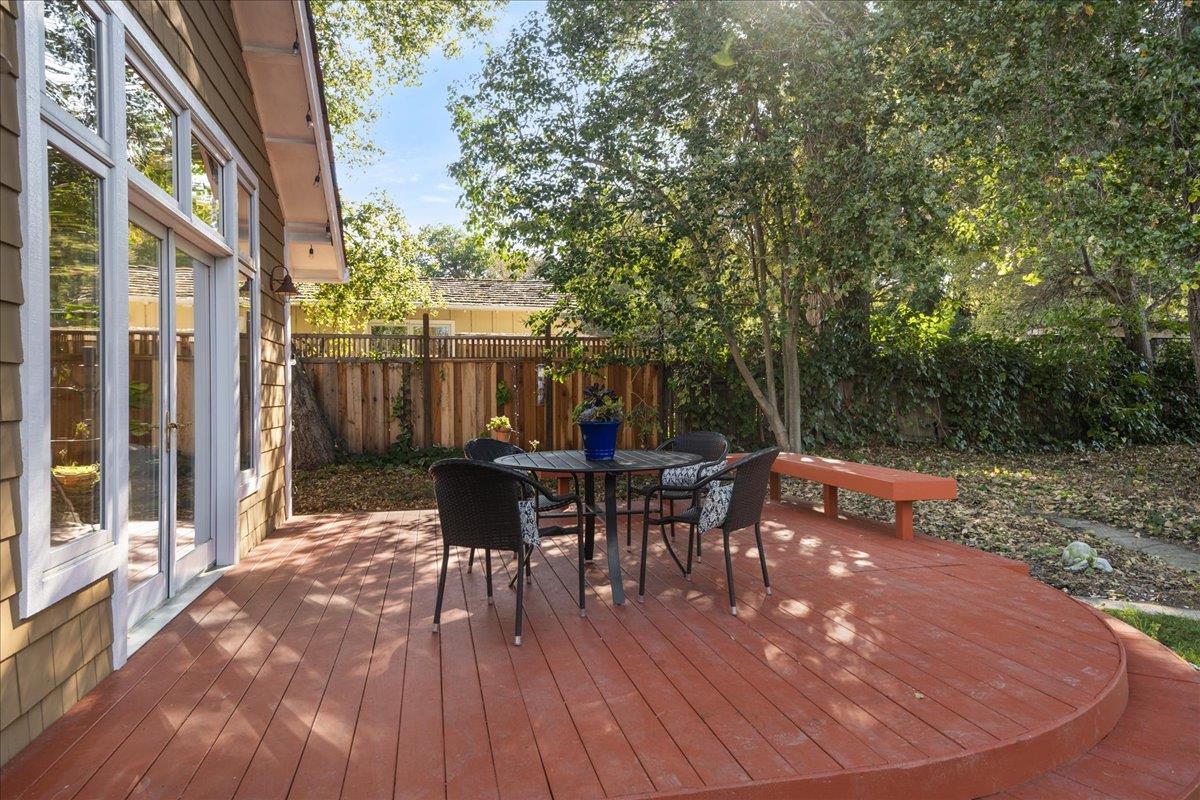 1034 Parma Way Los Altos, CA 94024 - Photo 41 of 49 a view of a patio with a table and chairs