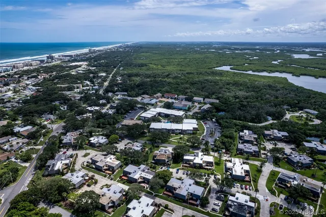 an aerial view of multiple house