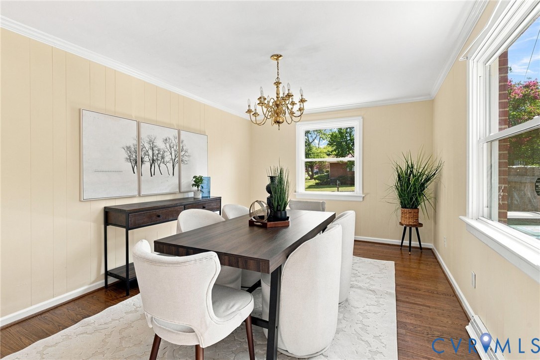 3006 Fortune Road Henrico, VA 23294 - Photo 11 of 26 Hardwood-style flooring, classic chandelier, crown