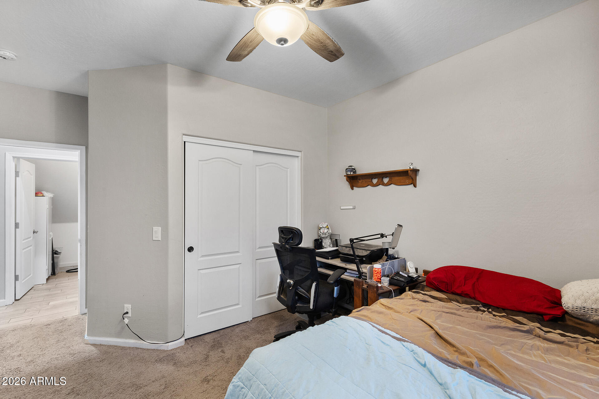 11029 East Decatur Street Mesa, AZ 85207 - Photo 33 of 62 a bedroom with a bed and furniture