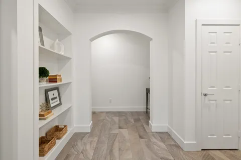 wooden floor in a room
