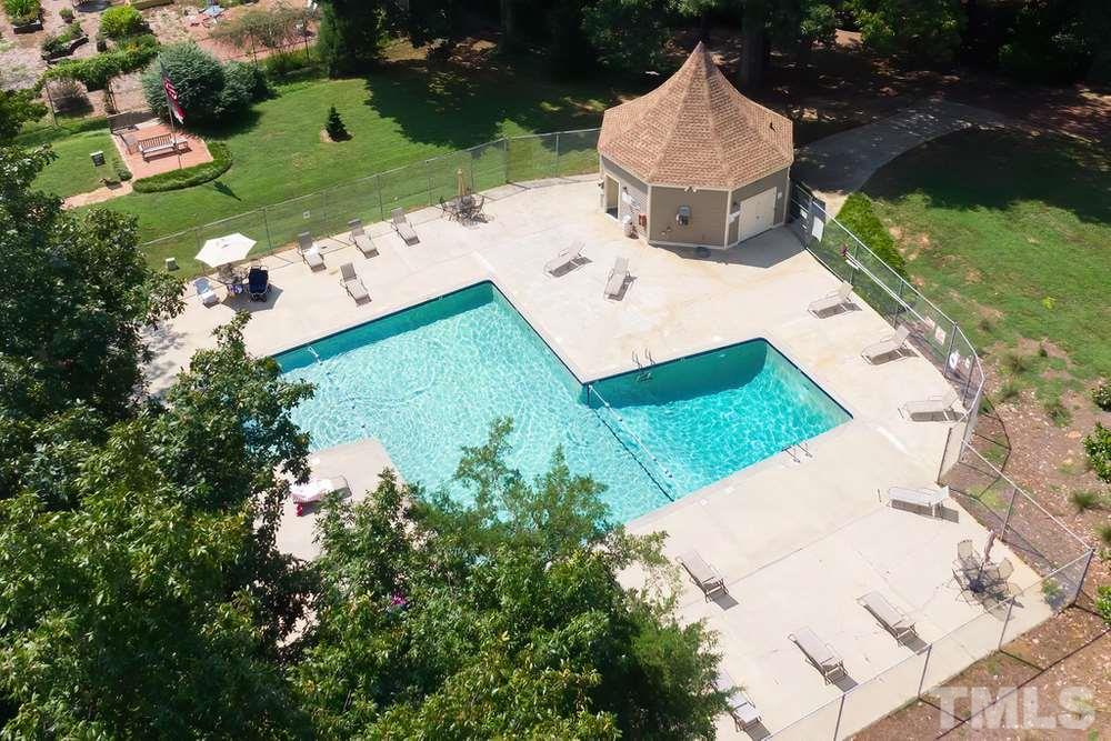 5903 Sentinel Drive Raleigh, NC 27609 - Photo 22 of 26 Whitehall Community Pool aerial photo.