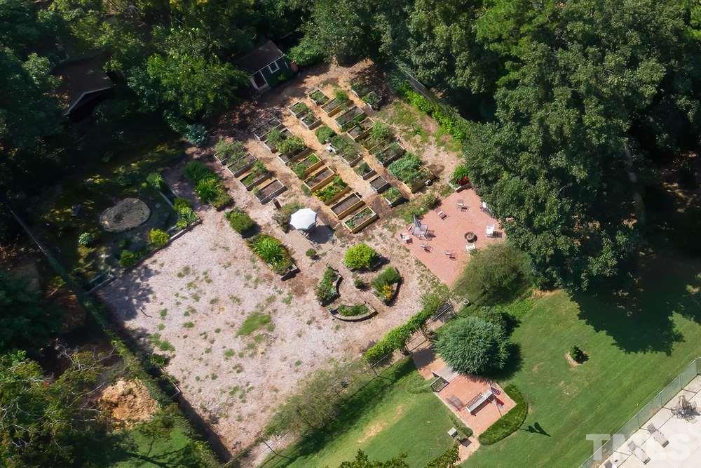 5903 Sentinel Drive Raleigh, NC 27609 - Photo 24 of 26 Beautiful overhead view of the community garden.