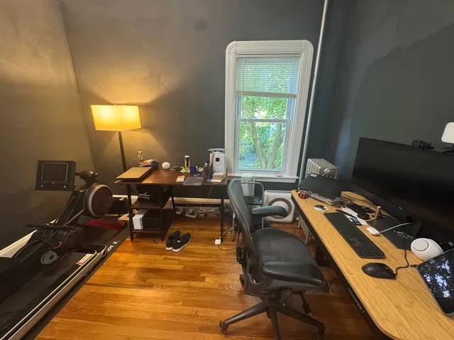 a room with furniture and a table