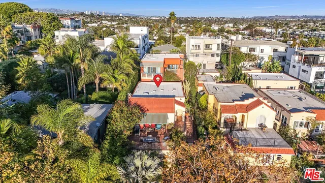 an aerial view of multiple house