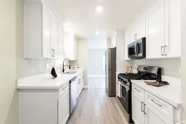 a close view of a sink and a vanity