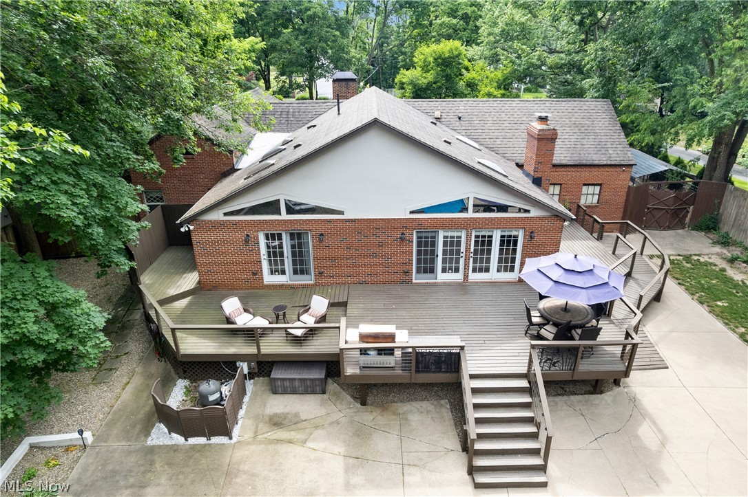 443 Merriman Road Akron, OH 44303 - Photo 36 of 44 Expansive multi-level wood deck featuring integrated outdoor cooking area