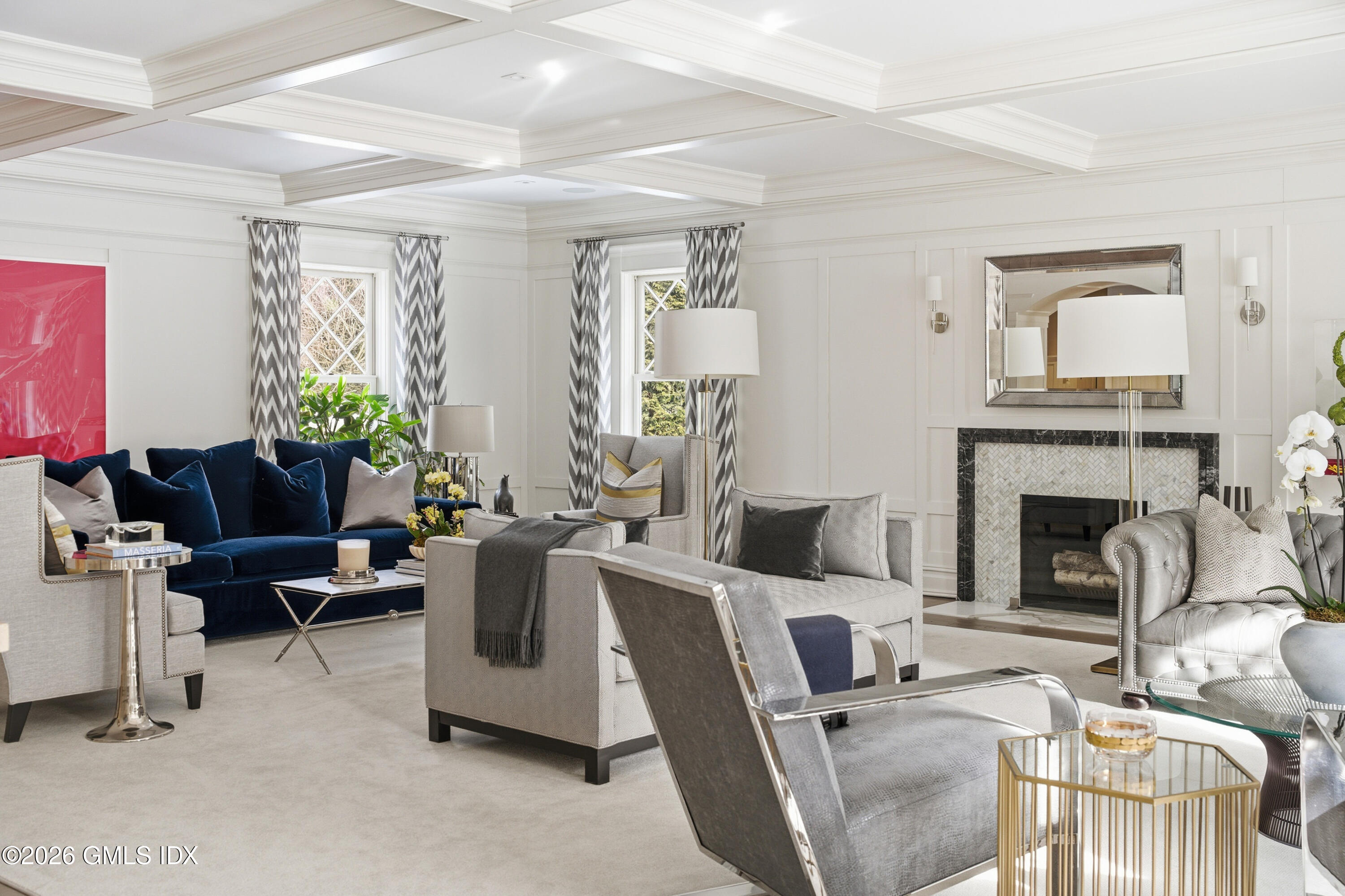 212 Bedford Road Greenwich, CT 06831 - Photo 7 of 39 a living room with furniture and a fireplace
