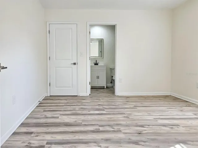 a view of a room with an empty space