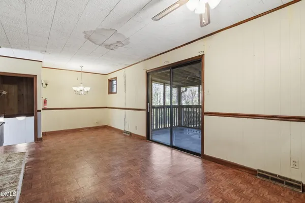 a view of an empty room