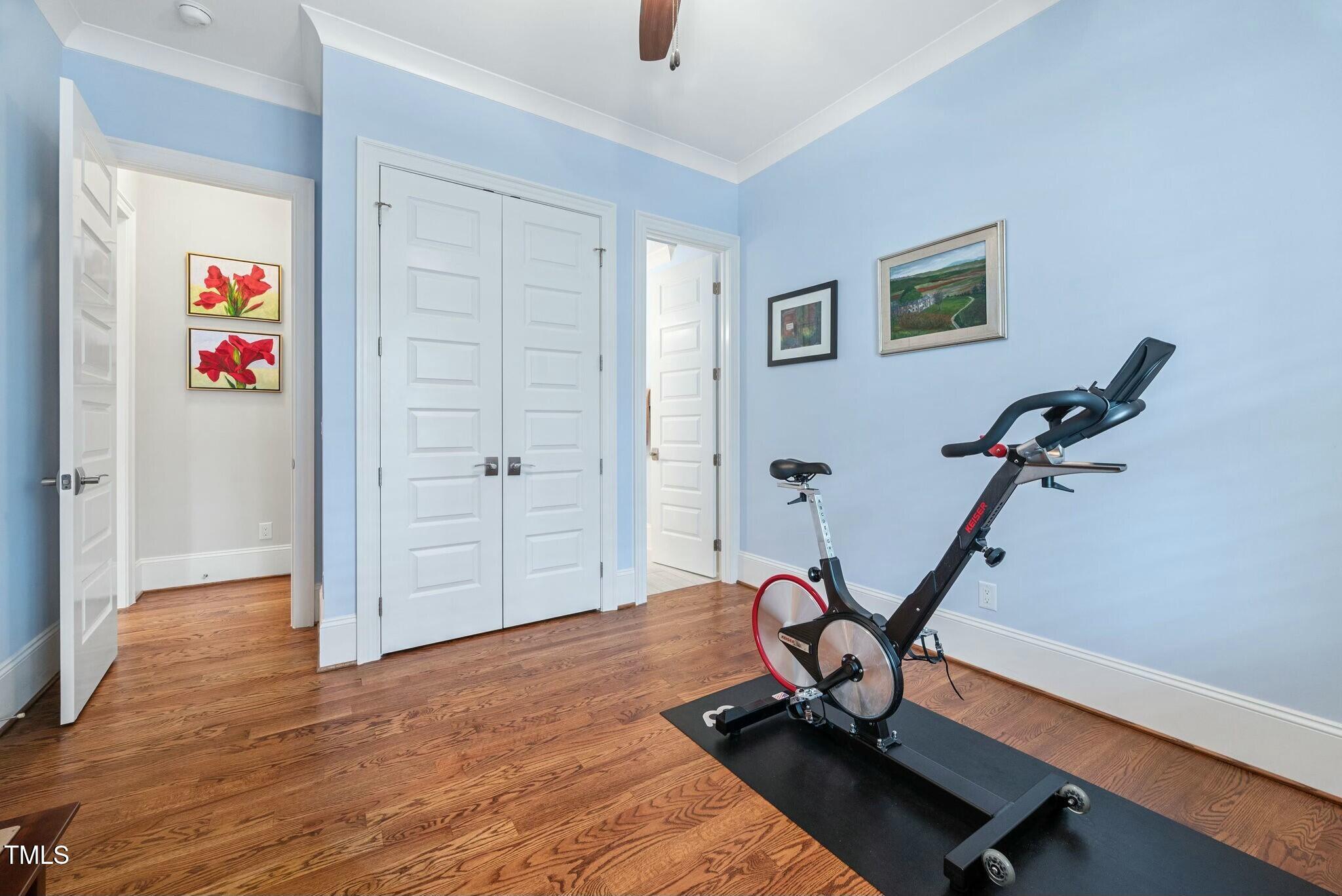 519 Peebles Street Raleigh, NC 27608 - Photo 28 of 43 a view of a room with gym equipment