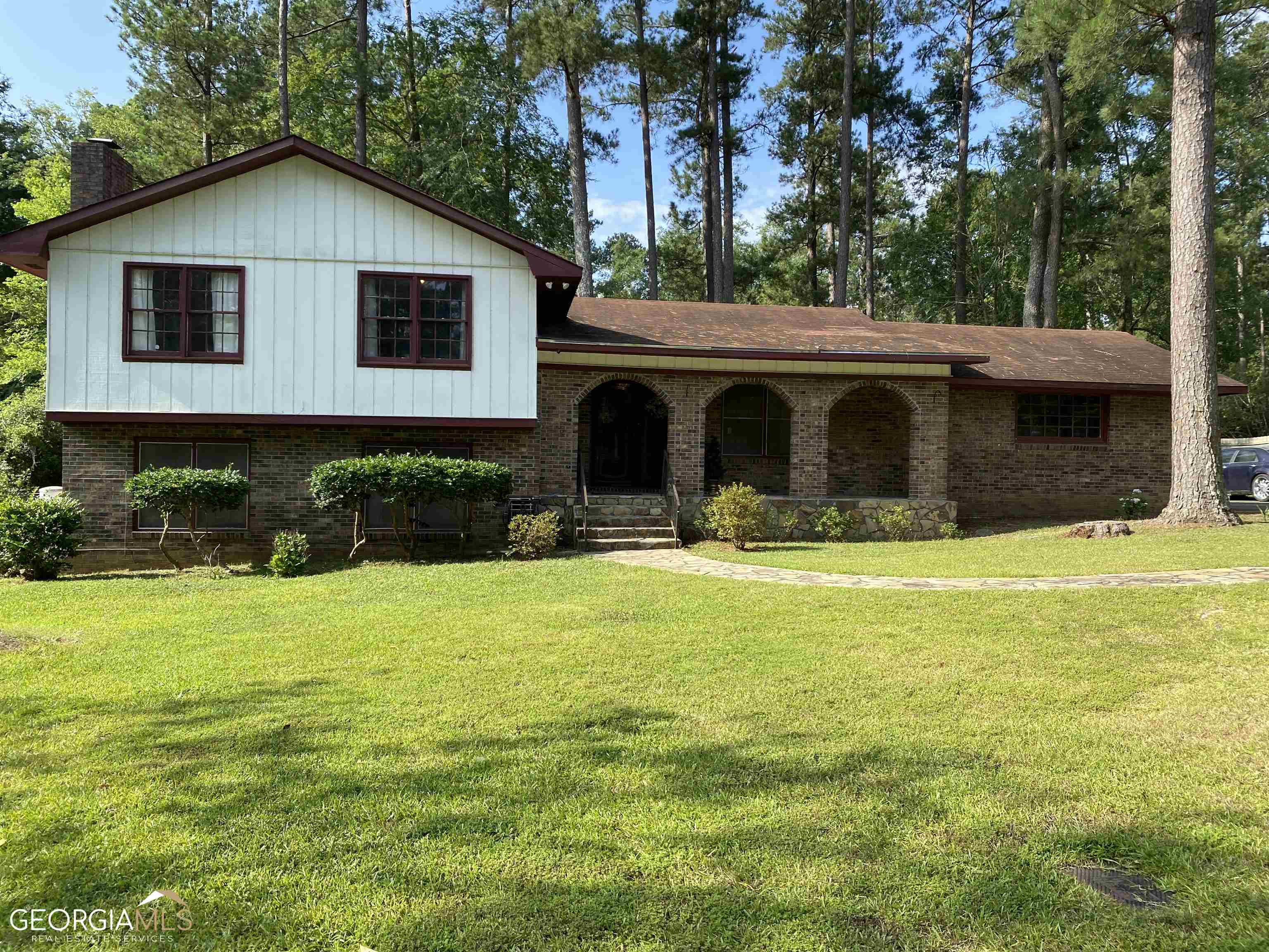 a view of outdoor space yard and swimming pool