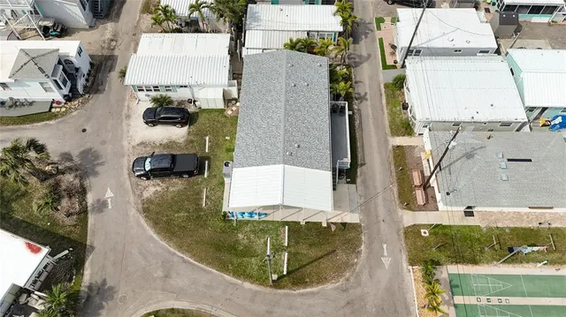 an aerial view of a city