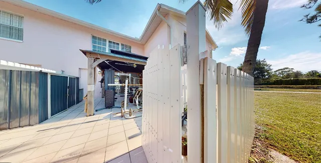 a view of a house with a patio