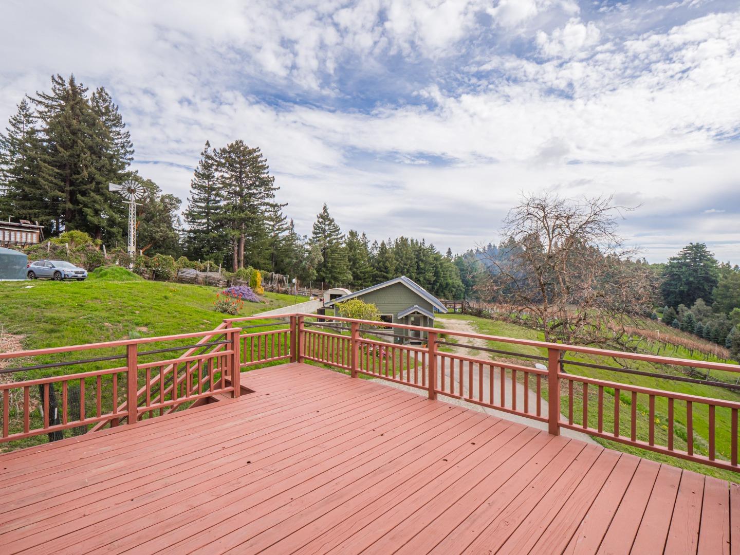 1584 Tindall Ranch Road Corralitos, CA 95076 - Photo 60 of 104 a view of a balcony with wooden floor