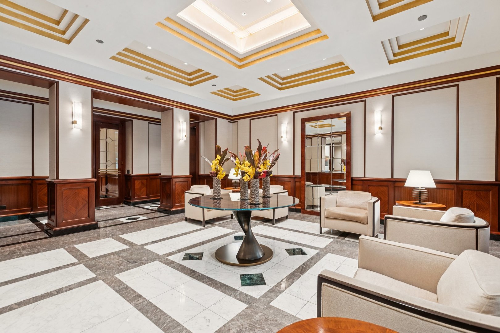 132 East Delaware Place, Unit 4803 Chicago, IL 60611 - Photo 3 of 53 a living room with furniture and a large window