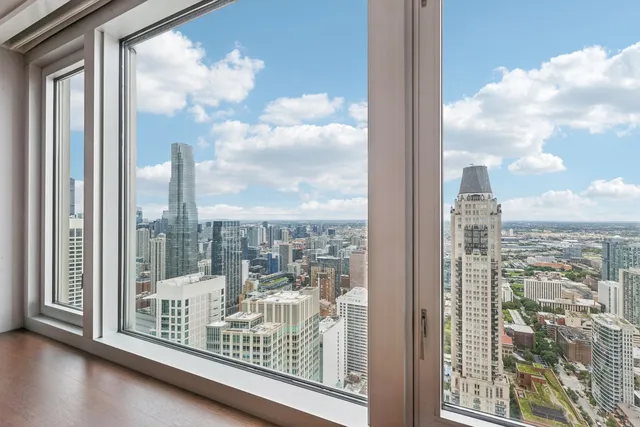 a view of a city from the balcony