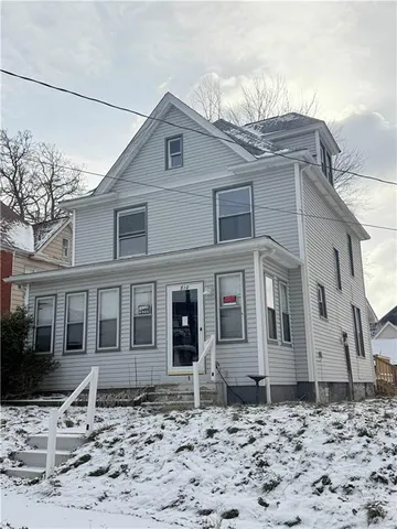 a front view of a house