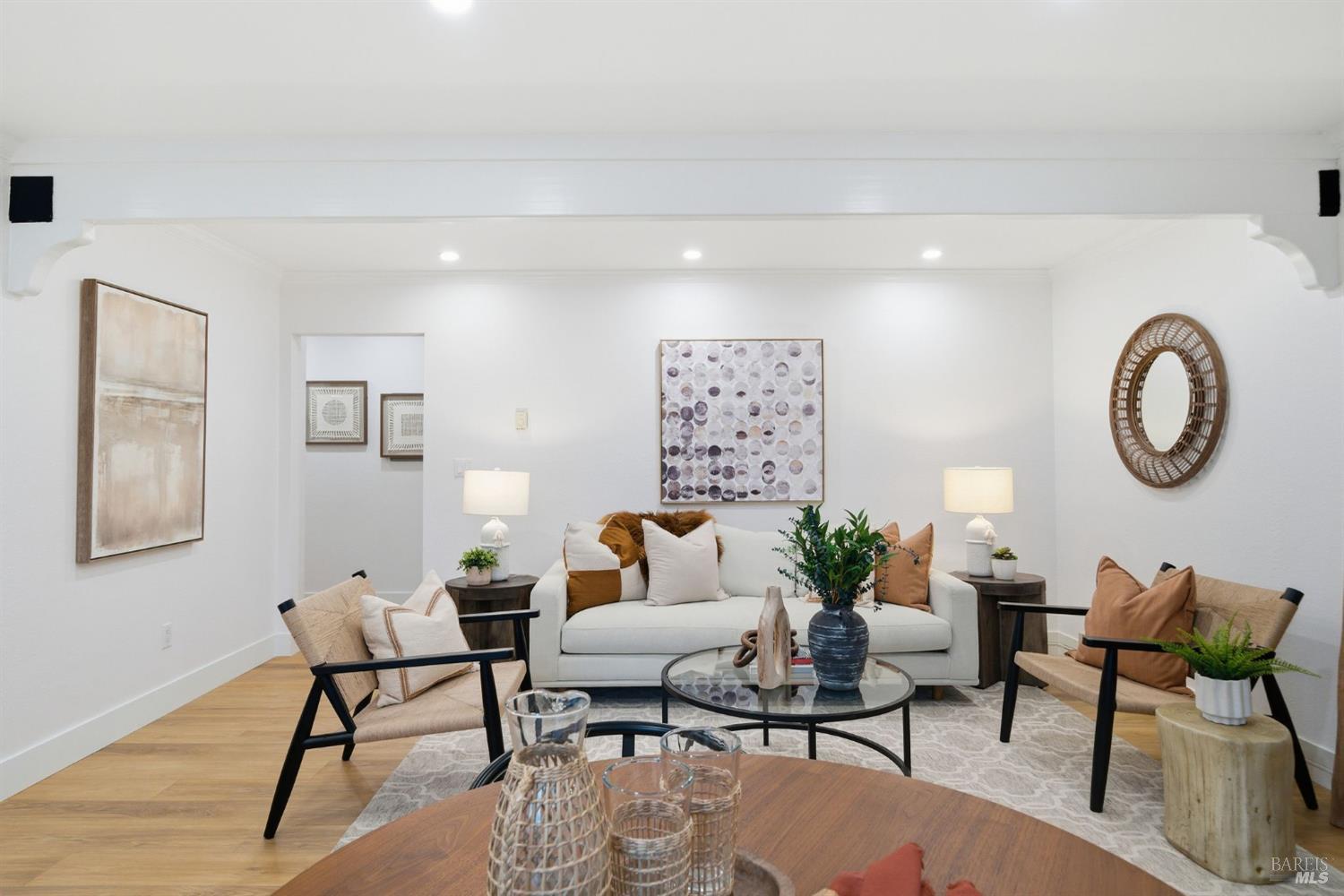116 Stanford Way Sausalito, CA 94965 - Photo 4 of 37 a living room with furniture and a lamp
