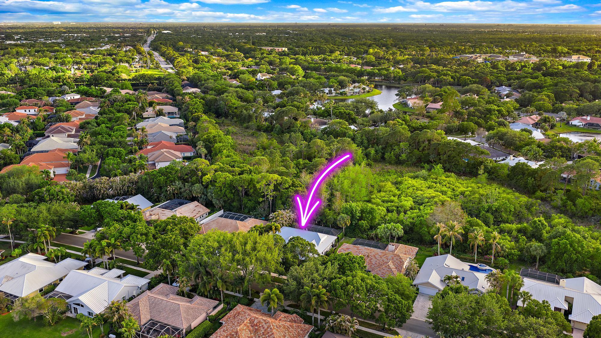 6462 Winding Lake Drive Jupiter, FL 33458 - Photo 38 of 42 Aerial with Arrow