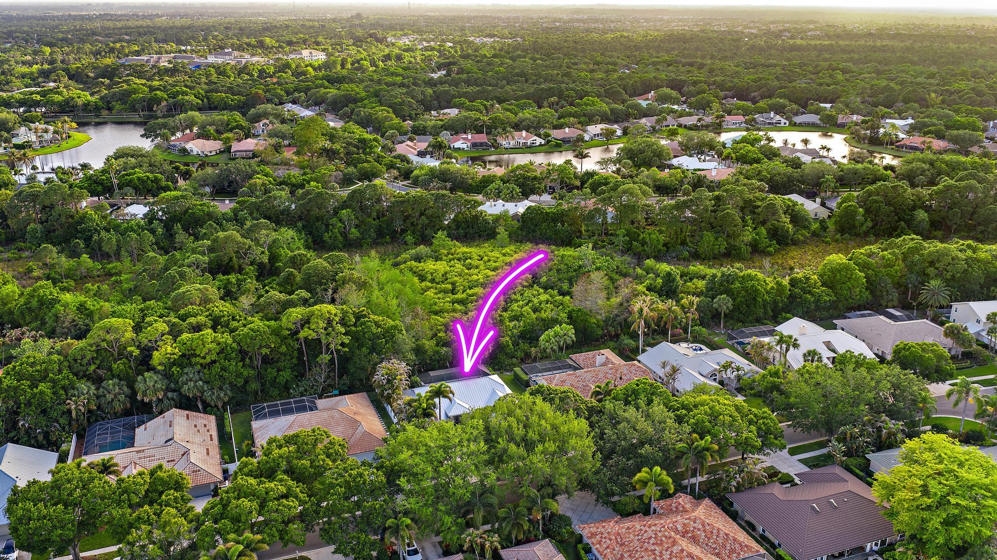 6462 Winding Lake Drive Jupiter, FL 33458 - Photo 39 of 42 Aerial with Arrow