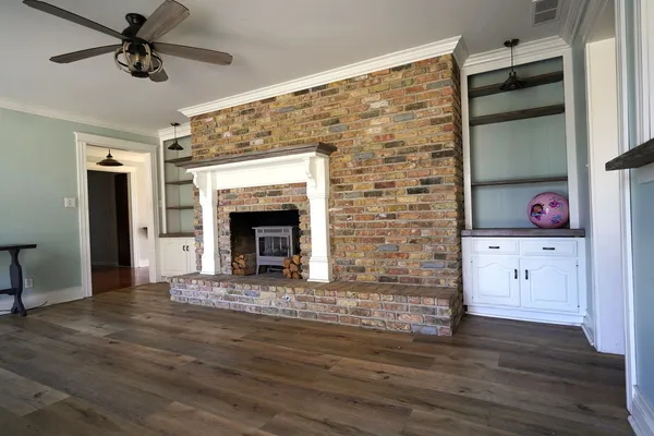 a view of a bathroom from a hallway