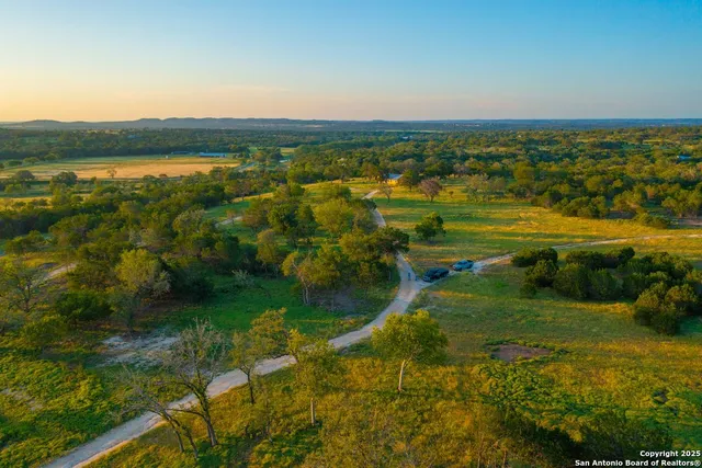 a view of a lake with a city