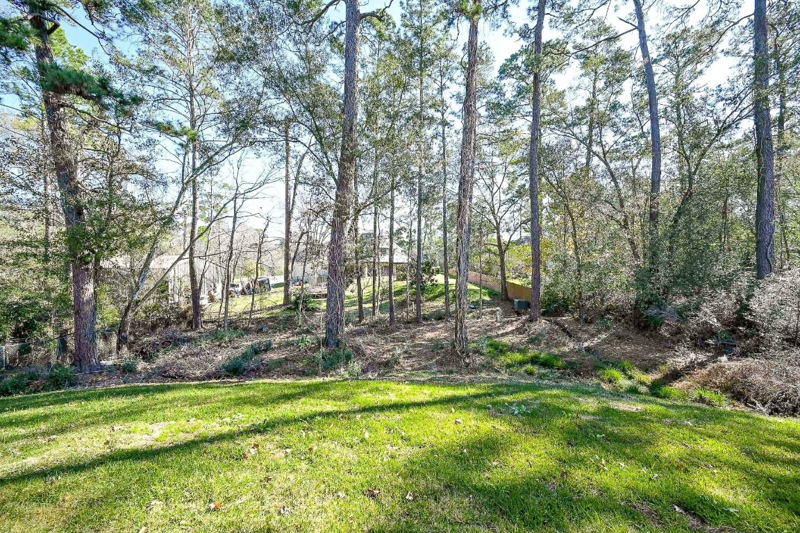 21614 Lee Road Humble, TX 77338 - Photo 29 of 36 a view of a backyard with large trees