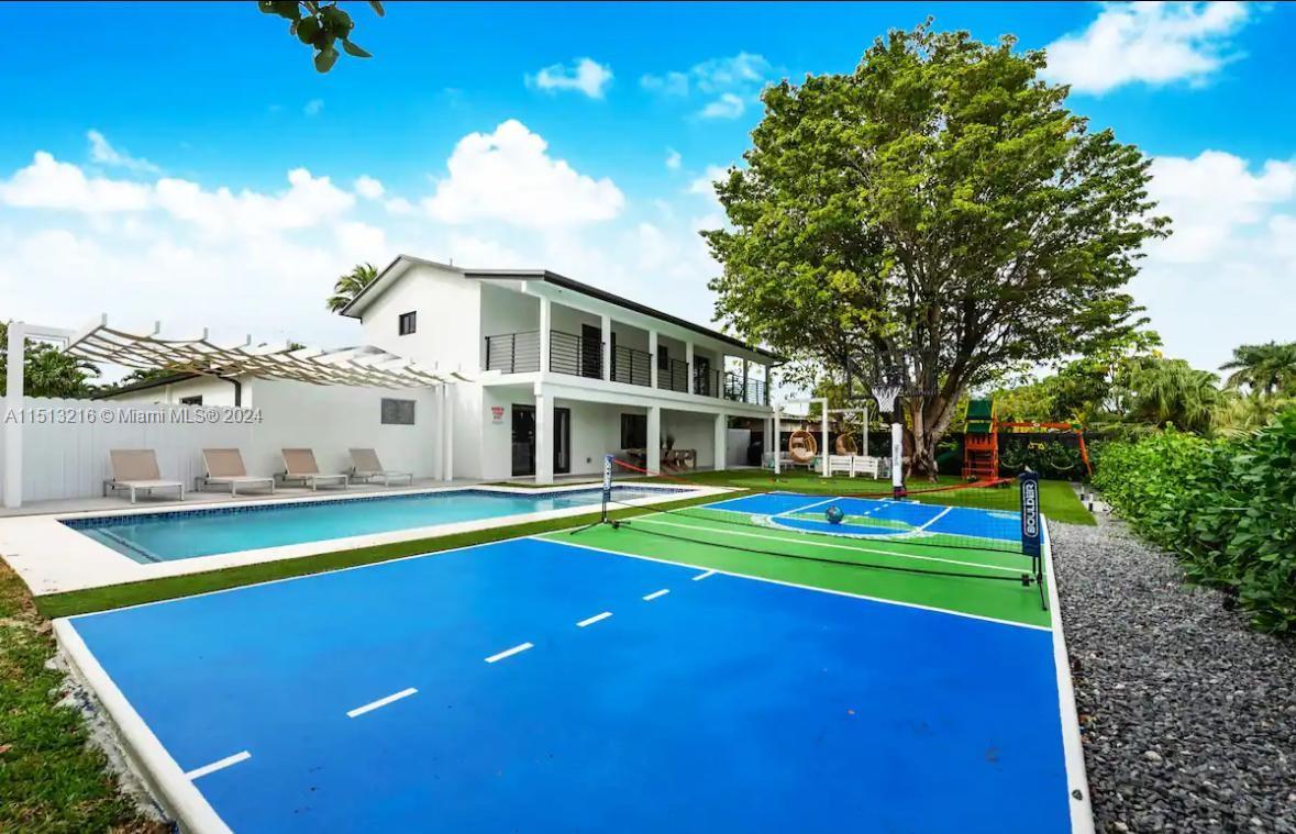 4021 Southwest 124th Court Miami, FL 33175 - Photo 7 of 8 a house view with swimming pool and trees in the background