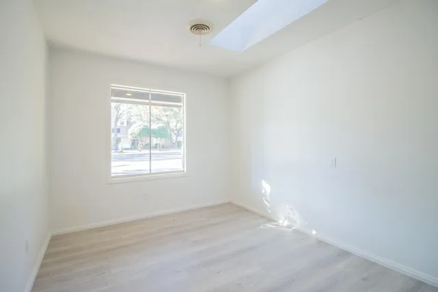 an empty room with a window