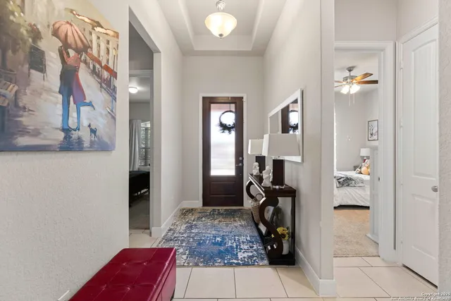 a view of a livingroom with furniture and windows