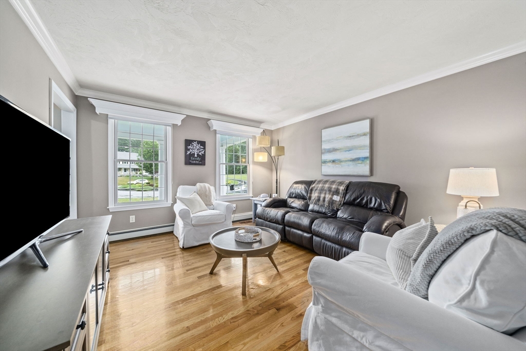 36 Meadow Lane Hanson, MA 02341 - Photo 8 of 36 a living room with furniture a flat screen tv and a large window
