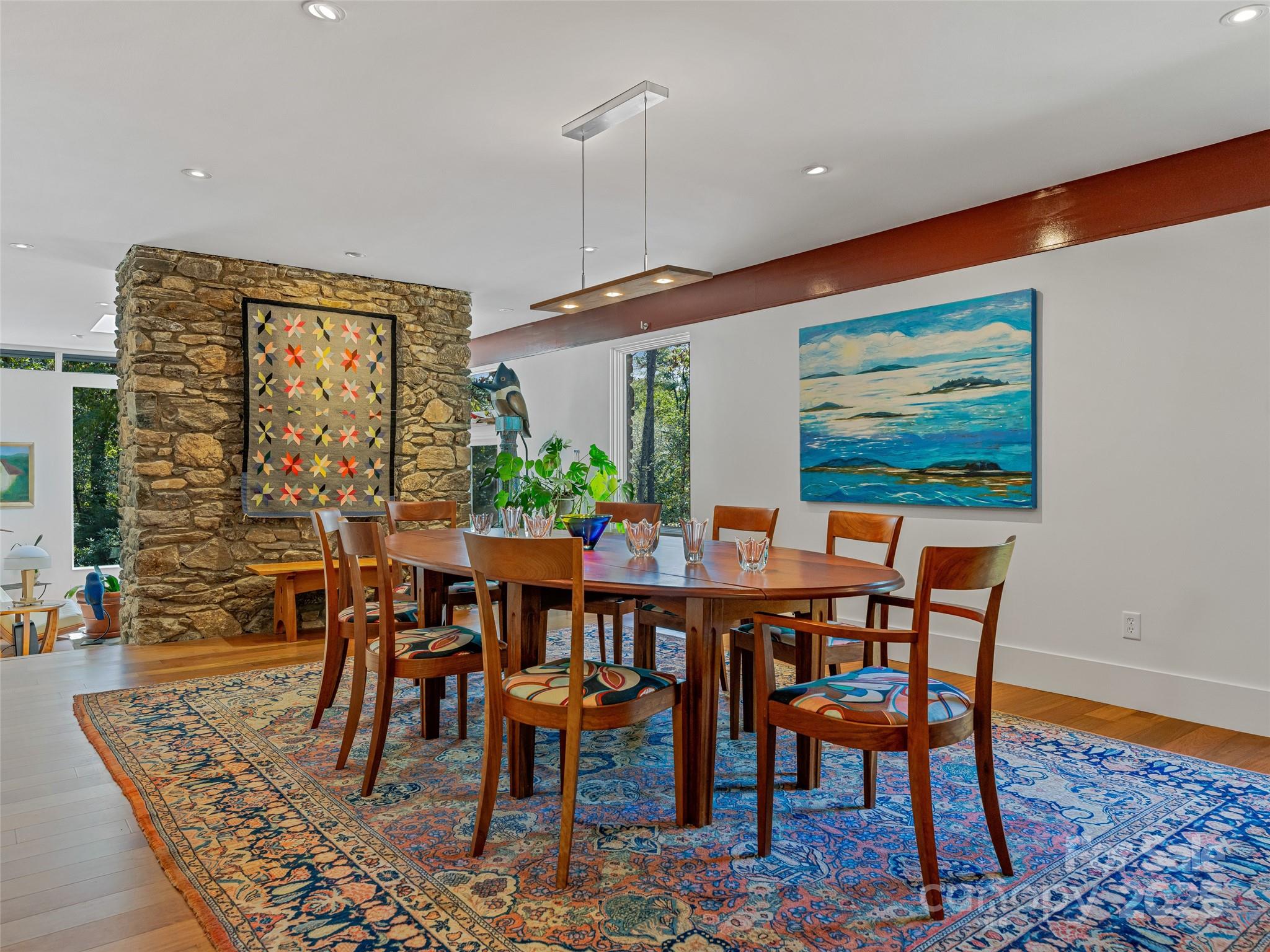 5 Brookside Road Asheville, NC 28803 - Photo 8 of 45 a view of a dining room with furniture window and wooden floor