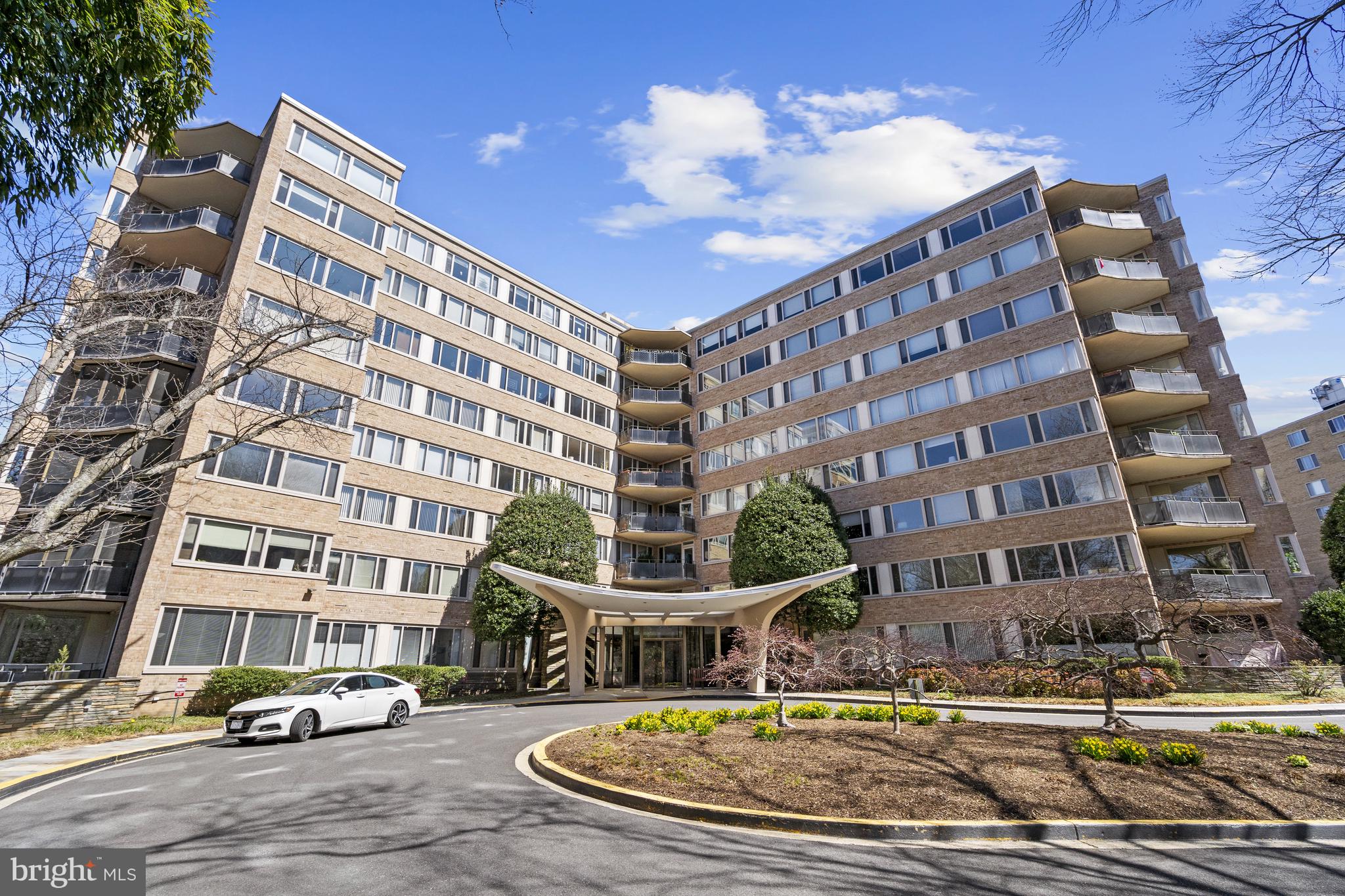 4101 Cathedral Avenue Northwest, Unit 611 Washington, DC 20016 - Photo 1 of 36 Main building entrance with circular driveway