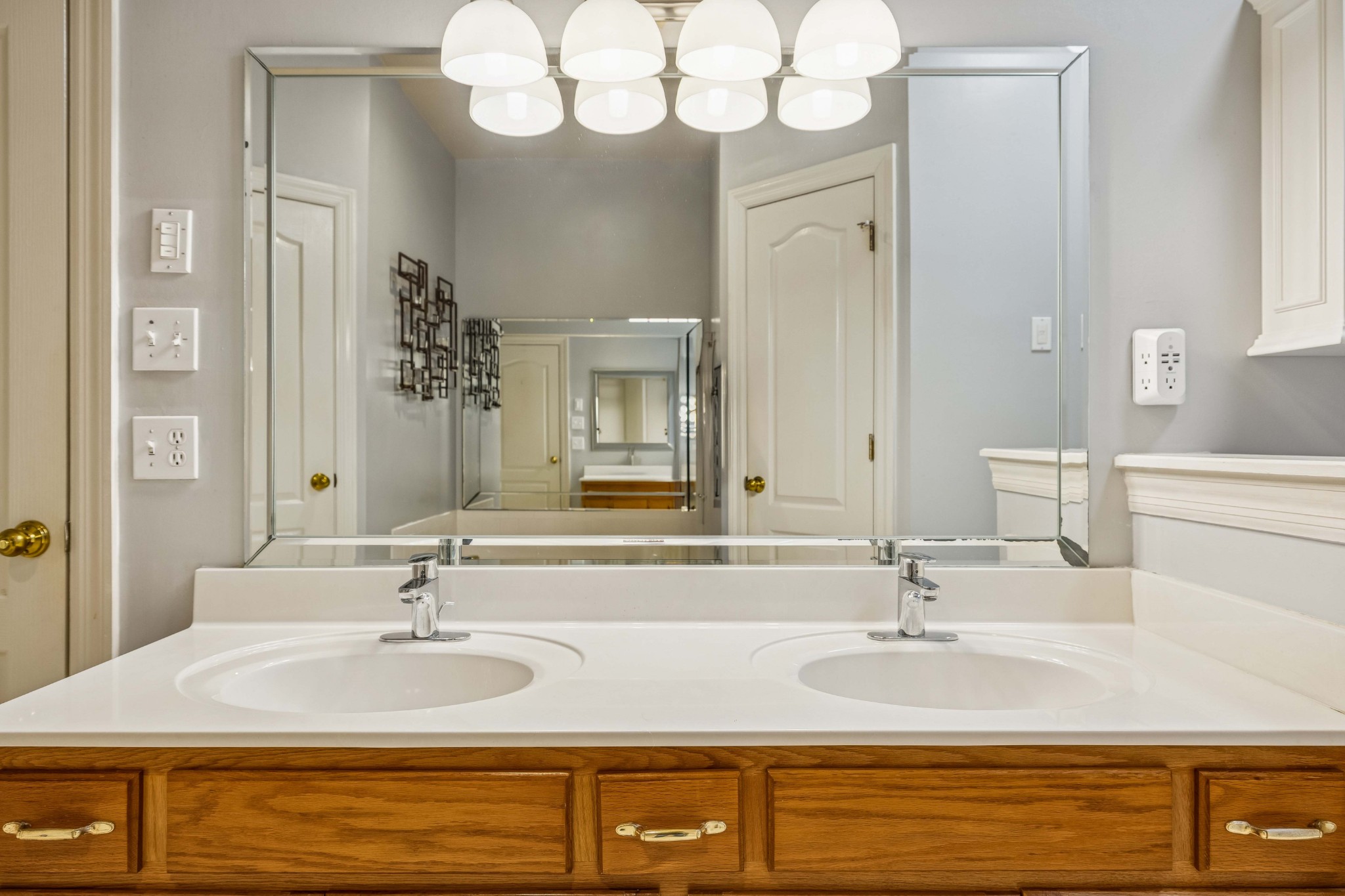 2815 Bowers Lane Murfreesboro, TN 37129 - Photo 23 of 75 a bathroom with a sink and a mirror