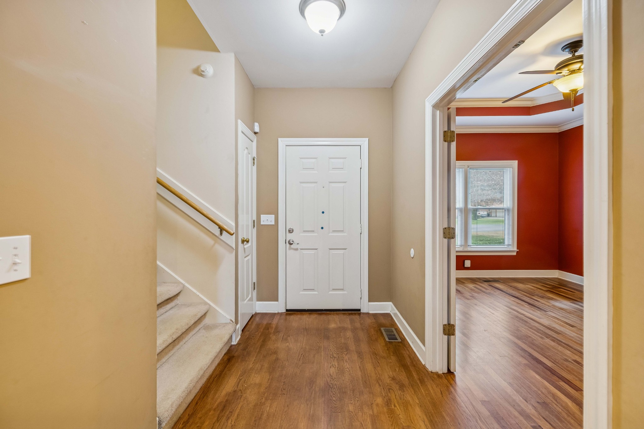 2815 Bowers Lane Murfreesboro, TN 37129 - Photo 8 of 75 a view of a hallway with wooden floor and staircase