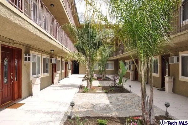 a view of a building with street view