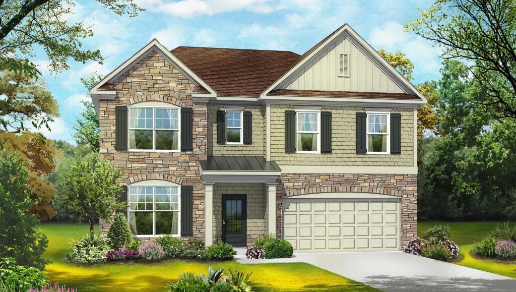 517 Blue Mountain Rise Canton, GA 30114 - Photo 1 of 1 Color Rendering of Plan & Elevation