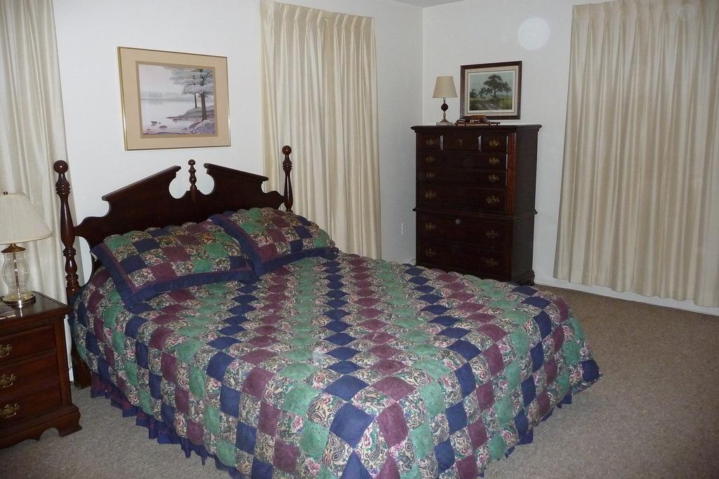 63 Cedarbrook Lane Blue Ridge, VA 24064 - Photo 12 of 14 a bedroom with a bed and a lamp on dresser