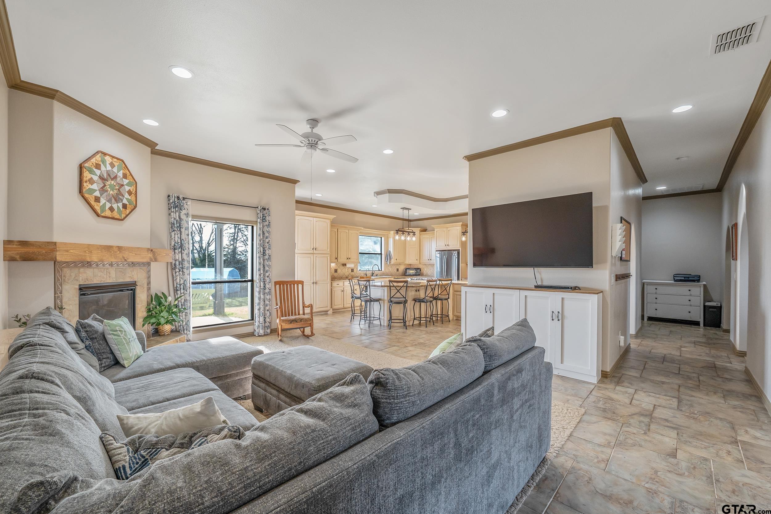 488 VZ County Road Ben Wheeler, TX 75754 - Photo 44 of 47 a living room with furniture and a flat screen tv
