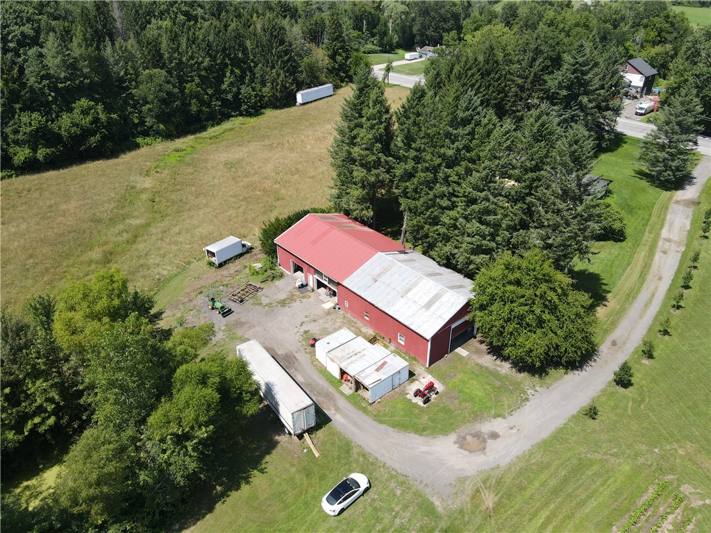 9395 West Ridge Road Brockport, NY 14420 - Photo 7 of 32 Drone view of bards.