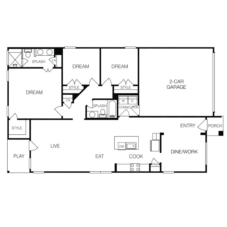 225 San Gabriel River Road Georgetown, TX 78626 - Photo 11 of 12 A detailed layout illustrates the functional flow of this thoughtfully planned home.