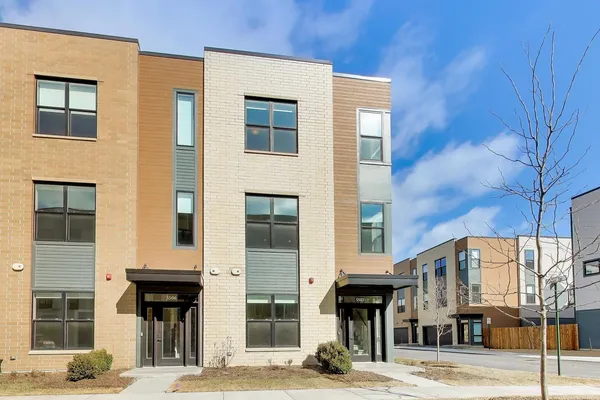 a front view of a building